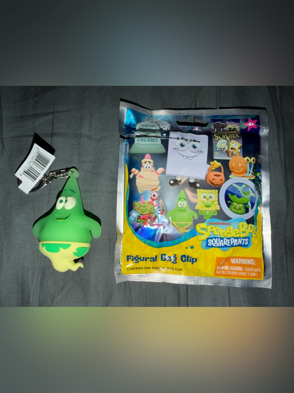 SpongeBob SquarePants Patrick Ghost Vinyl Bag Clip Halloween Series 1